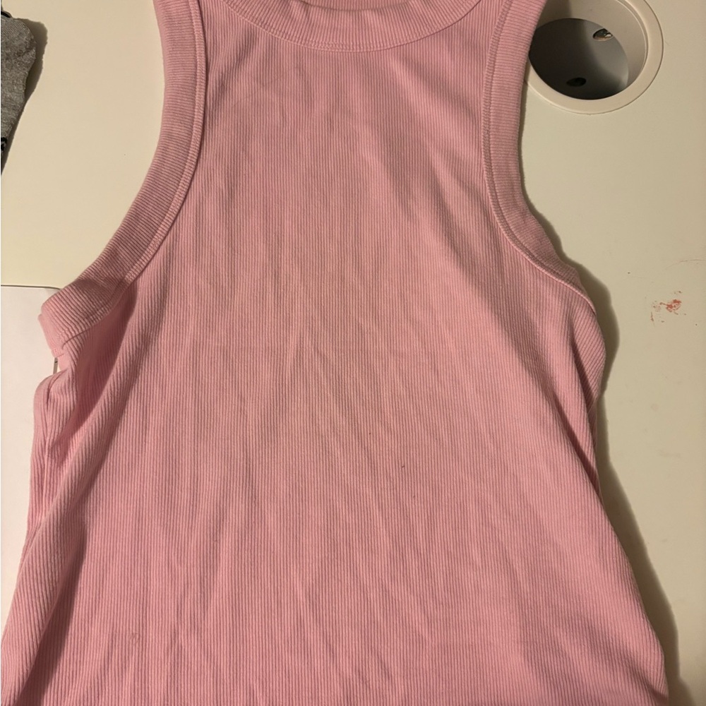 Old Navy Pink Ribbed Tank Top